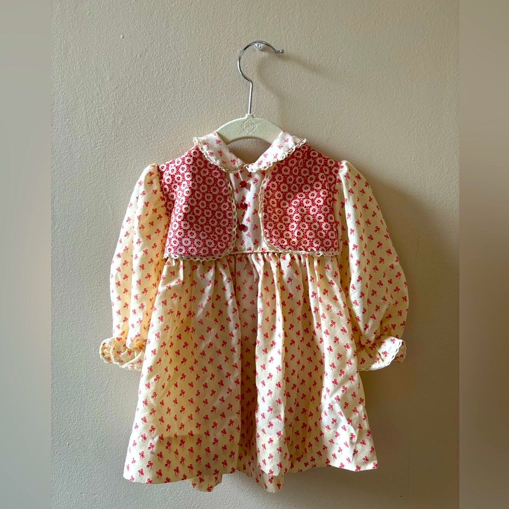 Vintage Dress w/ Faux Vest | Sz 2